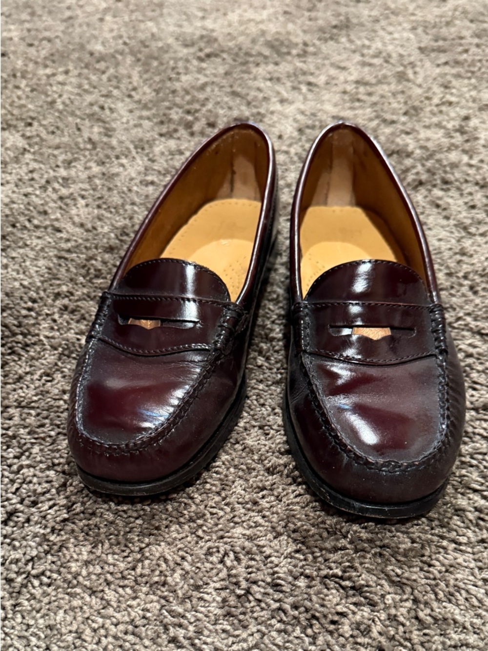 Bass Women's Penny Loafers in Burgundy